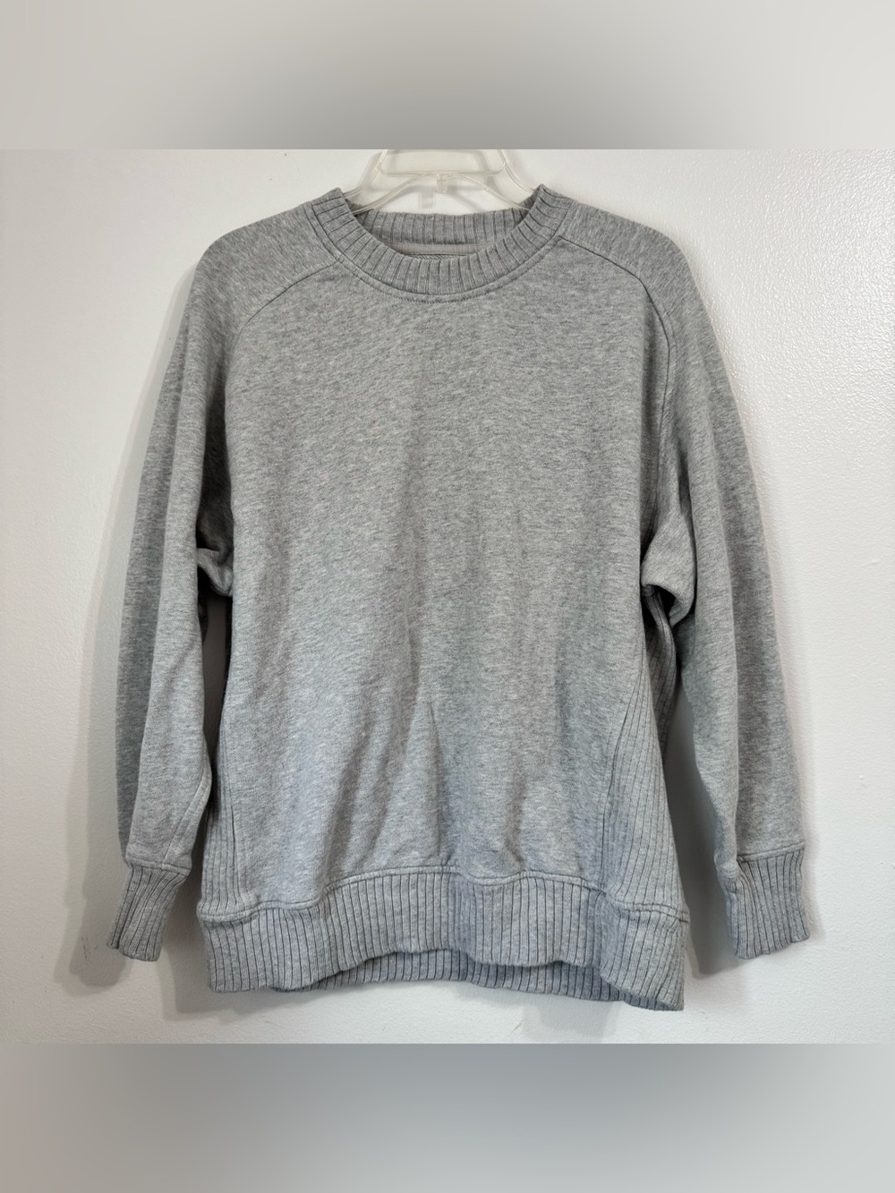 Aerie Classic Crewneck Pullover Sweater XS - Light Gray